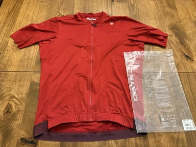 Castelli Men's Espresso Short Sleeve Jersey, Rich Red/Dp Brdx XXL / Retail: $150 - Image 1 of 4