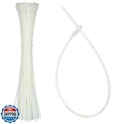 Boao 100 Pieces Christmas Clear Banisters Ties 10 Inch Reusable Holiday Garla - Image 1 of 4