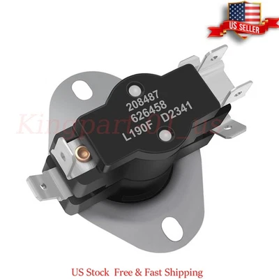 626458R L190F Limit Control Switch for Nordyne Furnace Heater 2 Pole 64TX11 - Image 1 of 4
