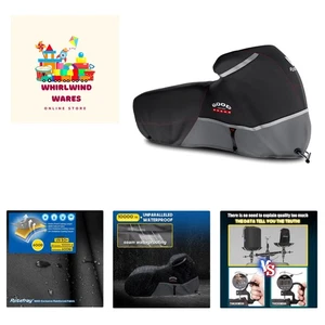 Motorcycle Cover 600D Heavy Duty All Season Universal Weather Waterproof Sun ... - Picture 1 of 8