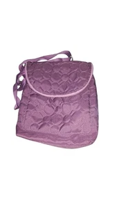 Thirty-One Purple Circular Quilted Vary You Convertible Backpack Purse - Picture 1 of 11