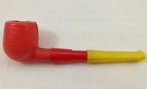 Vintage Plastic Whistle Pipe Carnival Toy Prize Children hong kong red yellow - Picture 1 of 9