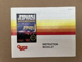 Instruction Booklet Manual ONLY - JEOPARDY - Nintendo NES - Round Seal.