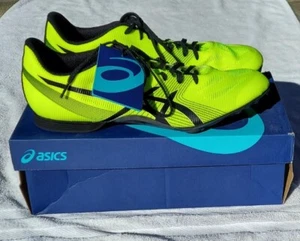 NEW IN BOX ASICS Hyper MD 6 Mens Yellow Track Running Shoes Cleats G502Y Sz 12 D - Picture 1 of 14