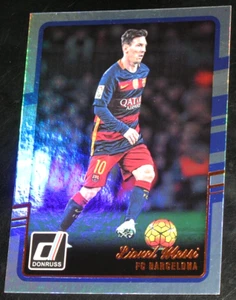 Donruss Lionel Messi 2016-17 base holográfica plateada #29 FCB 2017 holograma - Imagen 1 de 3