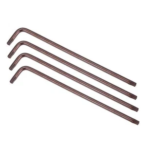 4Stk T15 Manipulationssicherer Torx Sternschlüssel L Form 4.06" Arm S2 Stahl - Bild 1 von 5