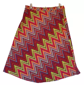 Sunny Leigh Size P XL Maxi Skirt Multicolor Dancing Vertigo Geometric Shapes EUC - Picture 1 of 7