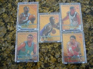 LOT - 1997 COLLECTORS EDGE GAME USED BALL MARBURY WALKER RAHIM PIPPEN BRYANT SET - Picture 1 of 16