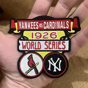 1926 World Series Jersey Official MLB Patch St. Louis Cardinals New York Yankees - Picture 1 of 2