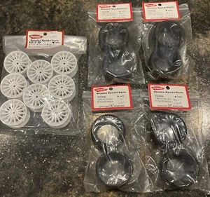 Kyosho 1/10 Touring Car Wheels And Tires (new) 2 Complete Sets - Picture 1 of 4