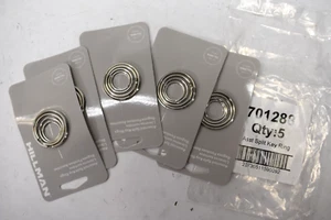Lot of 5 Packs Hillman Assorted Split Key Rings Tempered Steel Assorted Set - Picture 1 of 6
