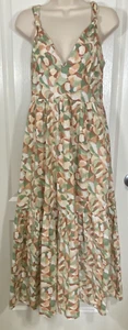 Abercrombie & Fitch Babydoll Maxi Dress Medium Petite Smocking Cottagecore Boho - Bild 1 von 14