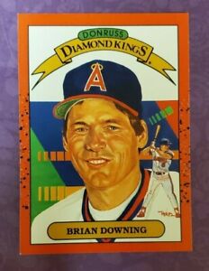 1990 Donruss Diamond Kings #10 Brian Downing California Angels Baseball Card PC