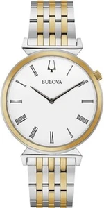 Bulova Regatta Quartz White Dial Two Tone Stainless Steel Men's Watch 98A233 - Picture 1 of 13