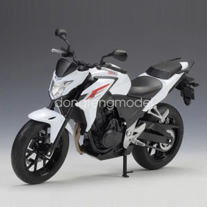 1/10 2014 Honda CB500F White Motorcycle Model Diecast Kids Toys - Picture 1 of 21