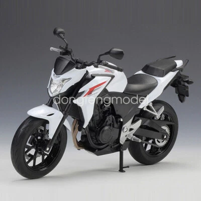 1/10 2014 Honda CB500F White Motorcycle Model Diecast Kids Toys - Image 1 of 4