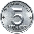 DDR - Münze - 5 Pfennig 1949 A - Münzstätte Berlin