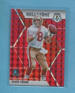 Steve Young 2020 Mosaic Hall of Fame Red Mosaic Prizm #291, San Francisco 49ers - Foto 1 di 2