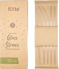 Glass Drinking Straws Eco Friendly Reusable Party With Cleaning Brush Pack Of 4