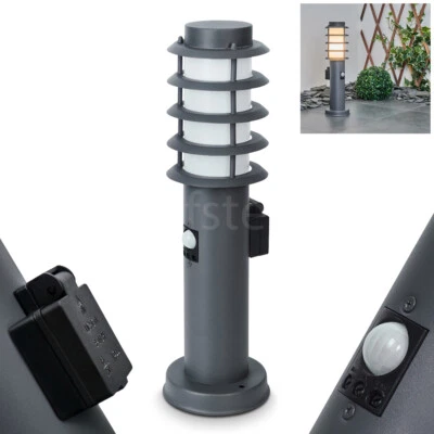 Steckdose Sockelleuchte Modern Außen Wege Lampe Terrasse Garten Hof Beleuchtung - Bild 1 von 4