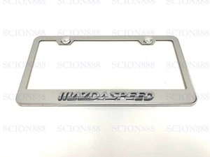 1pc 3D MazdaspeedBadge Emblem Stainless Steel Chromed Metal License Plate Frame - Bild 1 von 2