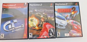 Gran Turismo 3 A-spec/Power Drome/Burnout 2 - PlayStation 2 PS2 Lot - Picture 1 of 5