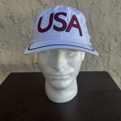 ВИНТАЖНЫЙ корней США Олимпийский шляпа крышка мужской один размер белый красный 2004 Atleisure спортзал - Изображение 1 из 4
