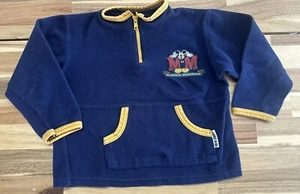 VTG 90s Mickey & Co. Disney Mickey Mouse Patch Half Zip Sweater Boys 7 - Picture 1 of 4