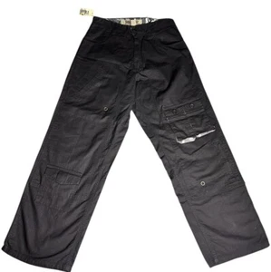 Southpole Cargo Pants 32x31 Black BDU Ripstop 12 Pocket 100% Cotton New With Tag - Picture 1 of 18
