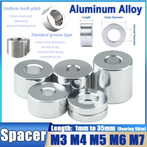 M3 M4 M5 M6 M7 Aluminium Spacer Bush / Collar Stand off Spacers / Bearing Shim - Picture 1 of 13
