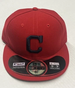 Size: 6 7/8  MLB NEW ERA 59FIFTY  FITTED CLEVELAND  INDIANS FITTED HAT CAP GORRA - Picture 1 of 4