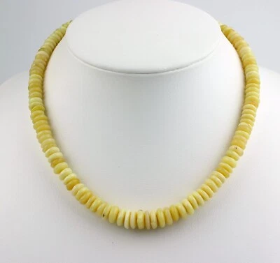 Gialli Opale Collana Pietre Preziose Sfaccettato Lenti Collier Da Peru 45 CM - Immagine 1 di 4