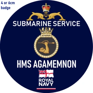 Royal Navy SUBMARINE SERVICE Pin Badges HMS AGAMEMNON badge  keyrings & more - Picture 1 of 6