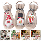  3 Pcs Weihnachtsweinflaschen-Set Geschenke Tasche Flaschenabdeckungen Tragbar