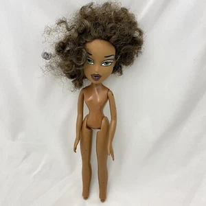 NUDE UNDRESSED BRATZ DOLL MGA Sasha 2001 Curly Hair Green Eyes Cocoa Brown Skin - Picture 1 of 16