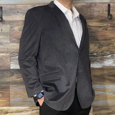 Blazer Pronto Uomo Gris Calce Clásico Solapa Cosida Chaqueta Deportiva Talla 2X Foto 1 de 4