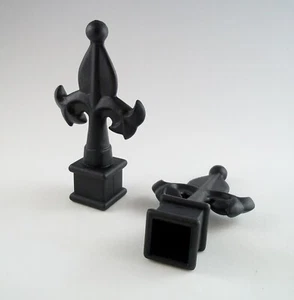 10 EACH (3/4-INCH) BLACK PLASTIC IRON FENCE FINIAL TOPS 1-70-34 BOY SCOUT - Picture 1 of 6