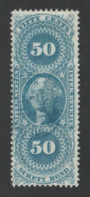 Scott # R63c, Used, F, 50¢ Surety Bond, Hand-Stamped Cancel, Beautiful Color! - Image 1 of 2