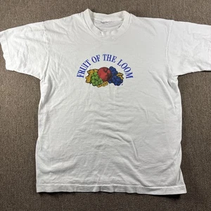 Camiseta promocional Fruit Of The Loom años 90 vintage puntada única grande blanca - Imagen 1 de 7