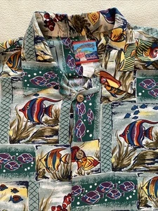 Reyn Spooner Joe Kealoha Hawaiian Shirt Mens XXL Tropical Fish VTG Rayon - Picture 1 of 6