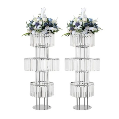 水晶花架,2 件装 5 层圆形吊灯座支架,43.3 英寸 Ta... — 第 1/4 张图片