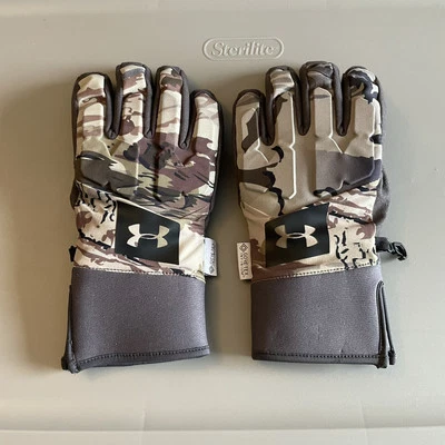 Under Armour Mens Gore-Tex Mid Season Windstopper Hunt Gloves Small 1318575-999 - Image 1 of 4