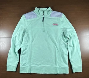 Vineyard Vines 1/4 Zip Sweater Womens Small Blue Pullover 100% Cotton - Picture 1 of 3