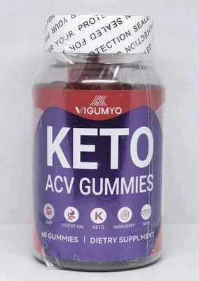 VIGUMYO Keto ACV Gummies with Pomegrante B12 Beetroot 60 Count- New, Sealed - Image 1 of 3