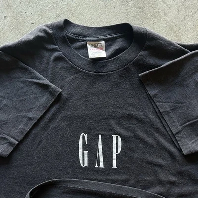 Camiseta De Colección Años 90 Desteñida Negra Gap Center Hit Puntada Única XL Etiqueta Oneita Foto 1 de 4