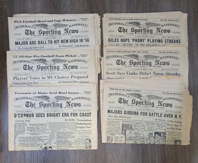 Vintage 50s The Sprting News 6 Issues Varying Years Foto 1 de 4