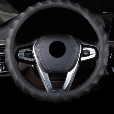 15'' Car Steering Wheel Cover Perforated Leather Interior Decorate for Honda - Image 1 of 4