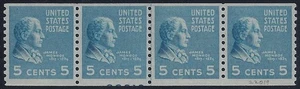 845 - Error de corte escaso / EFO 5c Prexie Line Strip 4 con pieza Pl# 22019 MNH - Imagen 1 de 1