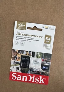 SanDisk 64GB MAX Endurance microSDXC Memory Card - SDSQQVR-064G-GN6IA - Photo 1 sur 2