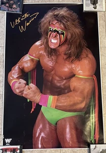 VINTAGE 1990 OFFICIAL WWF THE ULTIMATE WARRIOR 20"x 16" POSTER BY TITAN - Bild 1 von 5